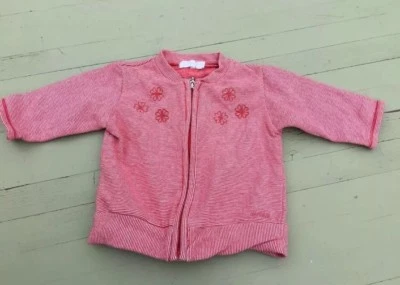 Chaqueta bebé niña roja blanca a rayas talla 2-4 meses en muy buena condición MEXX Foto 1 de 4