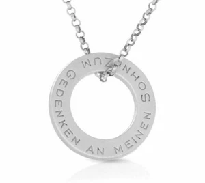 Cadena colgante anillo grabado nombre plata 925 joyería con nombre plata donut - Imagen 1 de 4