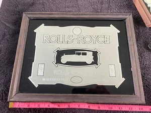 Rolls Royce Wood Framed Mirror - 11x14 Best Car in the World London - Picture 1 of 8