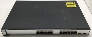 Cisco WS-C3750-24PS-S 24-Ports Lyr 3 Switch - Picture 1 of 6