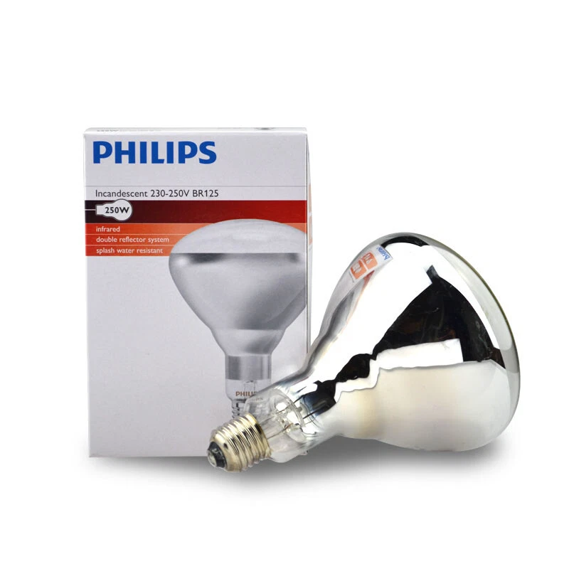 Philips BR125 250W Infrared Bulb E27 Heating Lamp McDonald's KFC Baking Lamp
