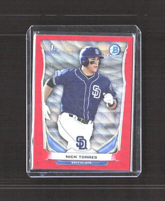 2014 Bowman Draft #CDP112 Nick Torres Chrome Red Wave Refractors - Image 1 of 2