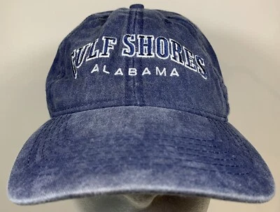 Gulf Shores Alabama Hat Beach Ocean Travel Blue Faded Style Cap - Image 1 of 4
