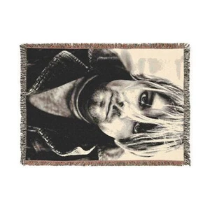 Kurt Cobain Nirvana Cozy Woven Blanket - Picture 1 of 13