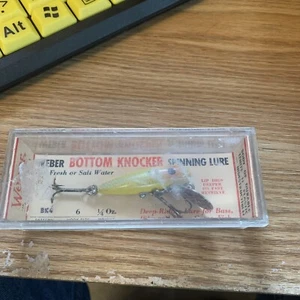 vintage old fishing lure rare weber bottom knocker museum Quality Piece Mint - Picture 1 of 9