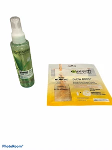Garnier SkinActive Glow Boost Mask and Balancing Facial Mist NEW - Picture 1 of 5