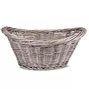 Wickerfield Home Wicker Log Basket Storage with Handles - Picture 1 of 2