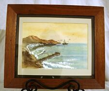 Original Kaui, Hawaii Ocean Watercolor Hand Painted & Framed
