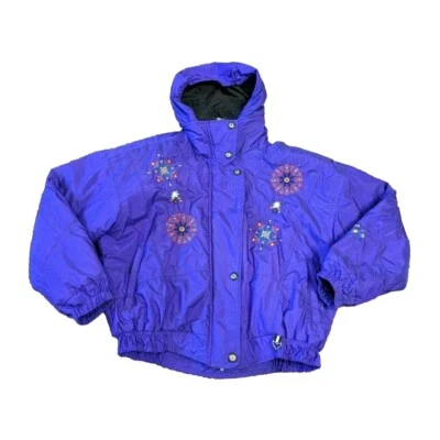 Abrigo Chaqueta Vintage Mujer OBERMEYER Kayla II Púrpura Esquí Invierno Talla 10 Bordado Foto 1 de 4
