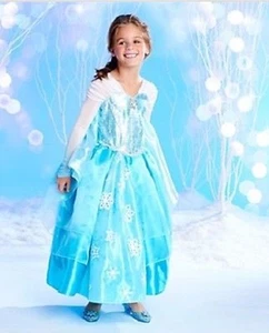 ~SIZE 9/10~DELUXE FROZEN ELSA COSTUME~A+ Quality~ DISNEY STORE ORIGINAL VERSION - Picture 1 of 3