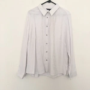 Liz Jordan Designer Collection Deeka Shirt Size 18 Jacquard White Long Sleeves. - Picture 1 of 5