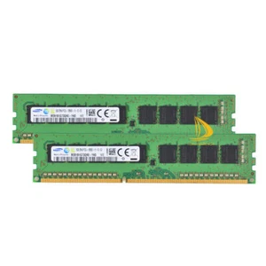 SAMSUNG 2x 8GB PC3L-12800E DDR3 ECC UDIMM Unbuffered RAM M391B1G73BH0-YK0、 - Picture 1 of 8
