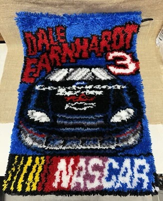Alfombra con gancho Nascar Dale Earnhardt #3 - Caron Art - ¡Completa! 29”x20 Foto 1 de 4
