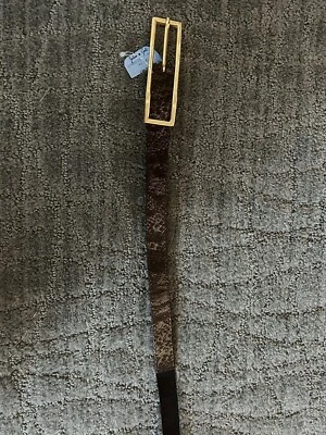 Suzi Roher Metallic Brown Faux Snake Belt With Stretch 37.5” - Image 1 of 4