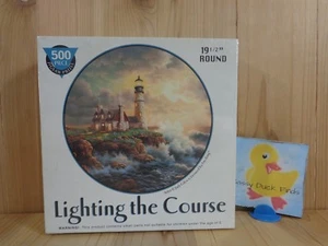 Lighting the Course Leuchtturm Puzzle 500 Teile 19 Zoll Runde 154468   - Bild 1 von 3