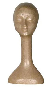 SSWBasics Female Suntan Styrofoam Mannequin Head - 20" Height - Beauty Supply - Bild 1 von 1