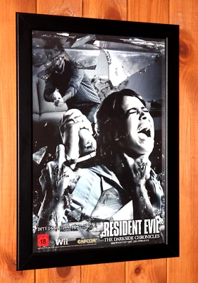 Resident Evil The Darkside Chronicles PS3 Rare Small Promo Poster Ad Page Framed - Image 1 of 3