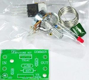 AC Dimmer 1000W 110-240V DIAC Triac Lampe/Licht [unmontiertes Kit] Einstelllicht - Bild 1 von 2