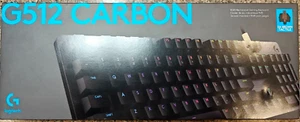 Logitech G512 RGB Mechanical Wired Gaming Keyboard, Carbon 920-009342 920009342 - Picture 1 of 1