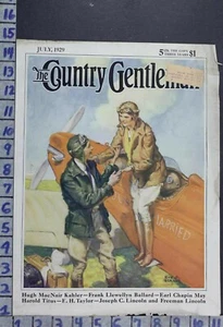 1929 SPORT WOMEN AVIAITON PLANE PILOT LOVE HONEYMOON ILLUS STRANG COVER RF32 - Picture 1 of 1