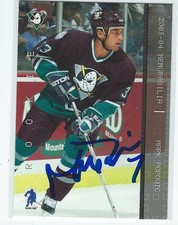 Mark Popovic Signed 2003/04 Be A Player Memorabilia Rookie Card #215