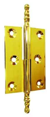 QDCR Paumelle Vase LAITON POLI 60 x 40 mm - Montage lames encastrées - Voir SENS