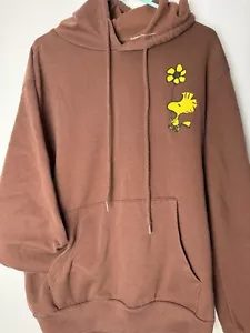 Felpa con cappuccio Peanuts Woodstock Snoopy taglia M marrone pullover Rise & Shine - Foto 1 di 6