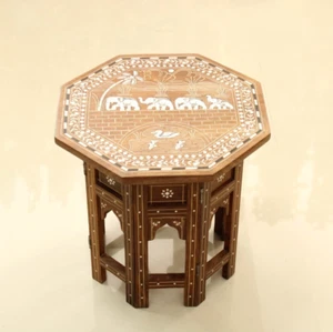 Mesa de madera teléfono ídolo soporte vintage hogar decoración interior muebles marfil - Imagen 1 de 6