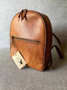 Leather Backpack 12” Tall BR12 Zip-around iPad Satchel Billy Goat Designs - Picture 1 of 14
