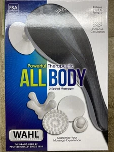 Wahl All Body Powerful 2 Speed Therapeutic Vibratory Massager 4 Attachments - Picture 1 of 7