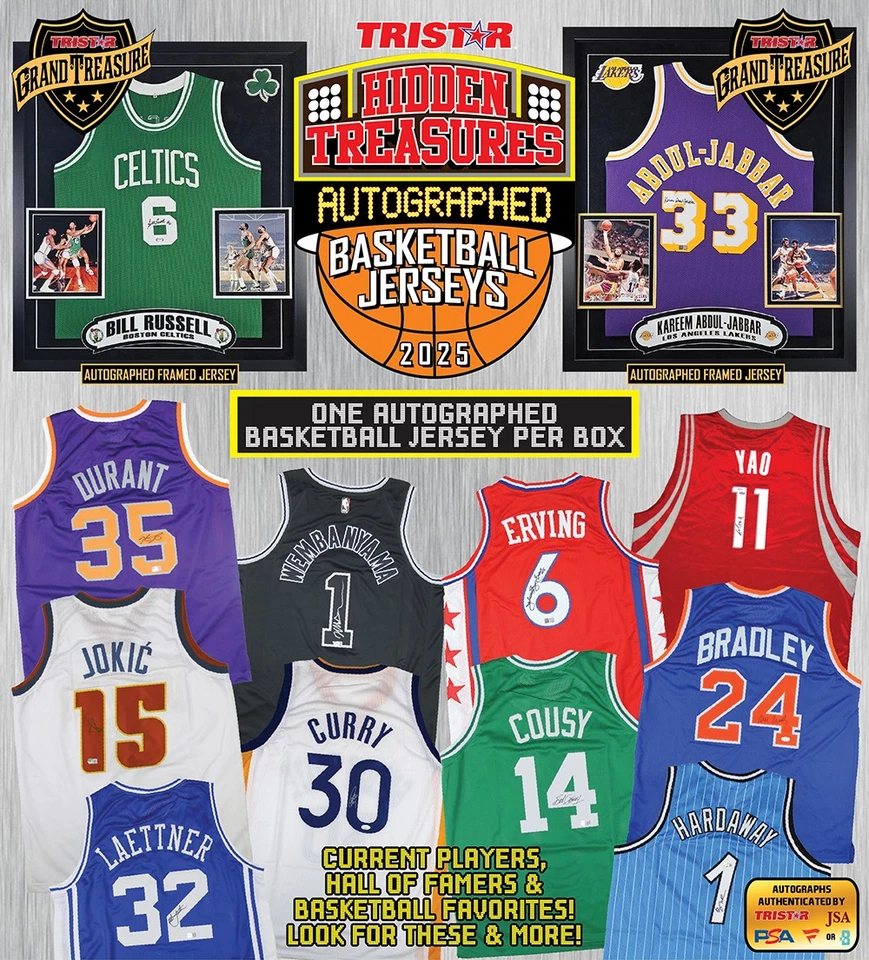 TRISTAR Hidden Treasures Autographed Basketball Jerseys 2025 (1 Box) - Image 1 of 1