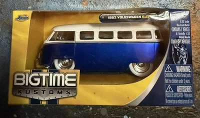 Jada 1962 VOLKSWAGEN BUS - Blue/White- BIGTIME KUSTOMS - 1:32 Scale - Image 1 of 4