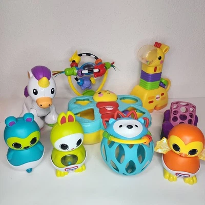 Lote De 9 Juguetes Infantiles Pequeños Unicornio Jirafa Coche Animales Excelente Estado Foto 1 de 4