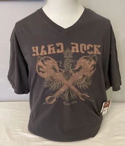 T-shirt Hard Rock Cafe Toronto nuova con etichette marrone manica corta scollo a V, taglia UK XL - Foto 1 di 8