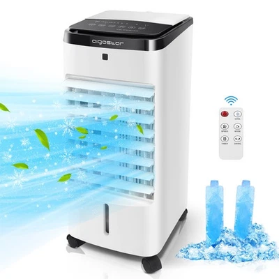 RAFFRESCATORE VENTILATORE PURIFICATORE ARIA ACQUA E GHIACCIO 3,5LITRI AIGOSTAR - Immagine 1 di 4