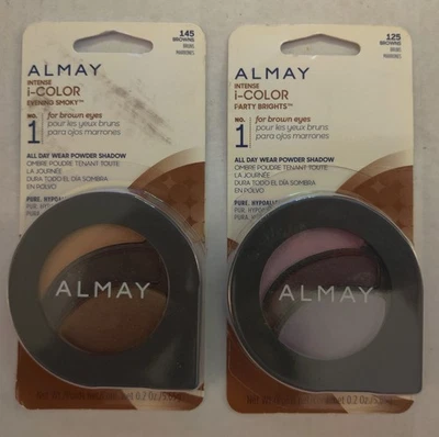 2 Almay Intense I-Color Powder Shadow For Brown Eyes 0.2 Oz Each - Image 1 of 4