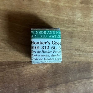 Acquerello Winsor & Newton Artists’ mezza padella Hooker’s verde scuro vintage - Foto 1 di 4