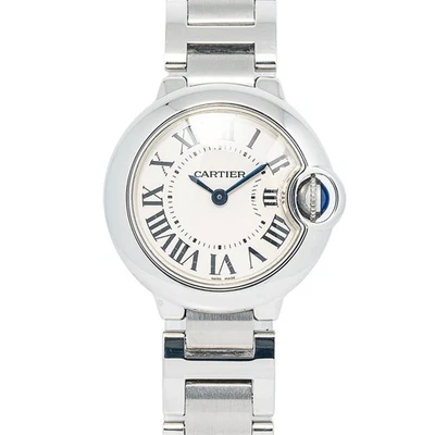 Cartier Ballon Bleu W69011z4 SS Cream Dial Quartz Ladies Watch 28mm - Image 1 of 4