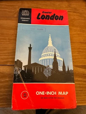 ORDNANCE SURVEY : GREATER LONDON. ONE INCH. 1" Tourist Map 1967 1:63,360 - Image 1 of 2