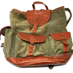 Ponte Vecchio Classic Olivgrün Echtleder Rucksack - Bild 1 von 12