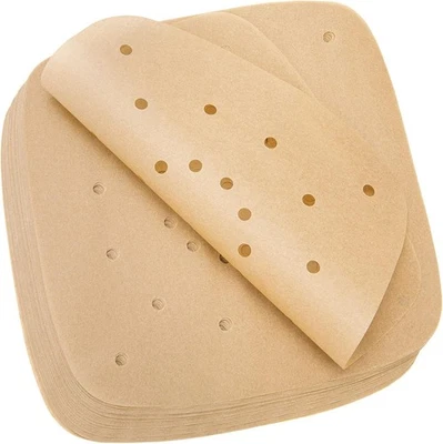 200pcs Air Fryer Parchment Paper Disposable Liner 8.5in x 8.5in, Brown  - Image 1 of 4