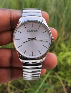 Calvin Klein Classic Too White Dial Stainless Steel Bracelet Mens Watch K4D21146 - Picture 1 of 9