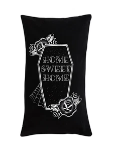 Cushion Coffin Home Sweet Home Rectangular Black 50x30cm - Picture 1 of 1