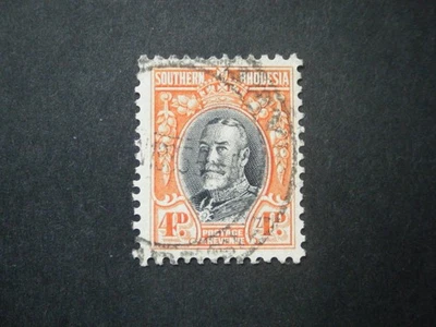 Southern Rhodesia KGV 1935 1d black & vermilion P11½ SG19a FU - Image 1 of 2