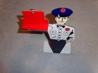 VINTAGE BUICK SALESMAN 1' METAL CAR TRUCK GASOLINE OIL BUSINESS CARD HOLDER SIGN - Image 1 of 4