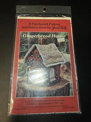 1978 Gingerbread House by Yours Truly A Patchwork Pattern 9" Sally Paul #3902 - Image 1 of 2