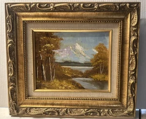 Original “Sullivan” LANDSCAPE MOUNTAIN &RIVER OIL PAINTING SIGNED - Picture 1 of 19