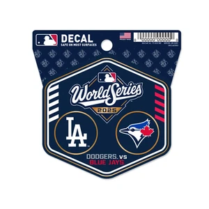 2025 World Series Los Angeles Dodgers Seattle Mariners Dueling 4X4 Decal - Picture 1 of 1
