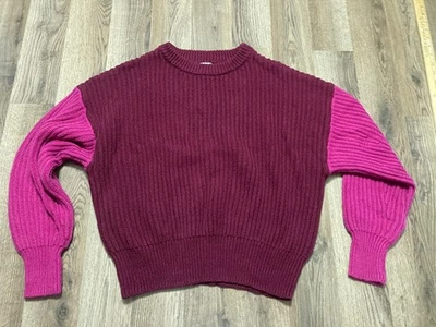 Suéter A New Day, Para Mujer Talla Grande, Rojo Rosa, Tejido, Pullover, Cuello Redondo Foto 1 de 4