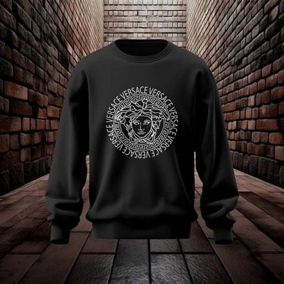 Versac Medussaa Logo Funny Men's Sweatshirt Size USA - Image 1 of 4